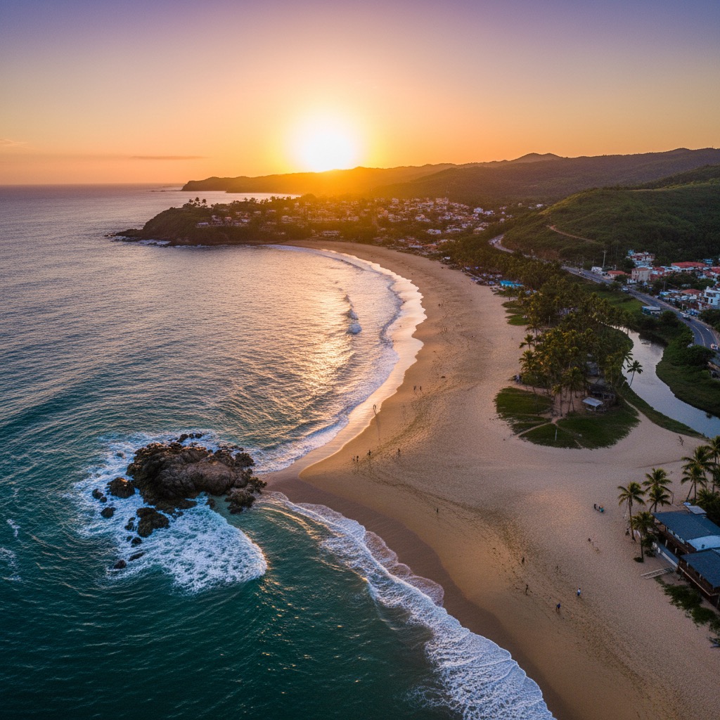vista de drone da praia
